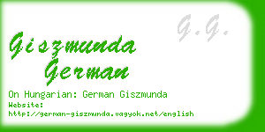 giszmunda german business card